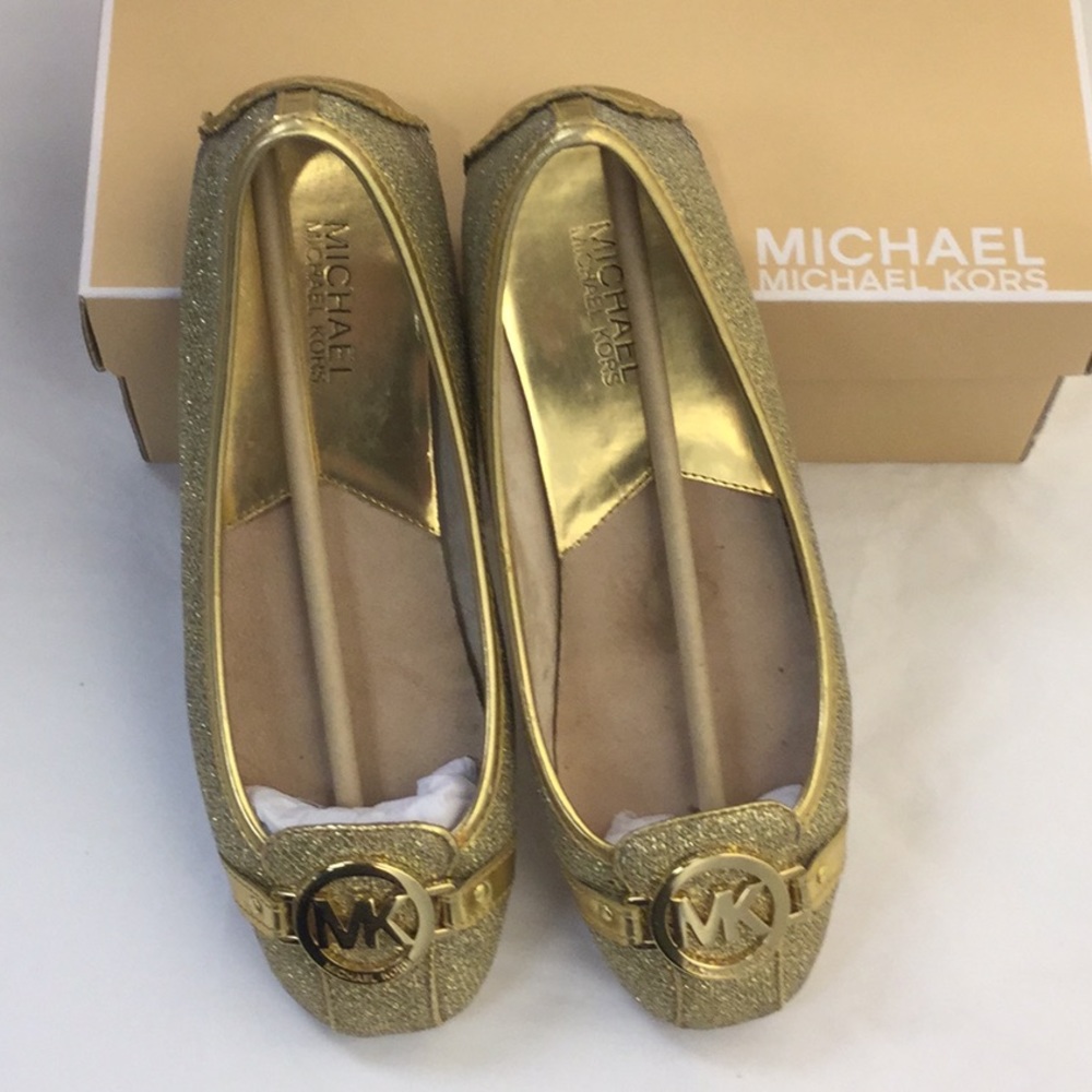 Gold glitter MICHAEL Kors  Fulton Moc